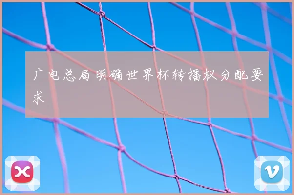 广电总局明确世界杯转播权分配要求