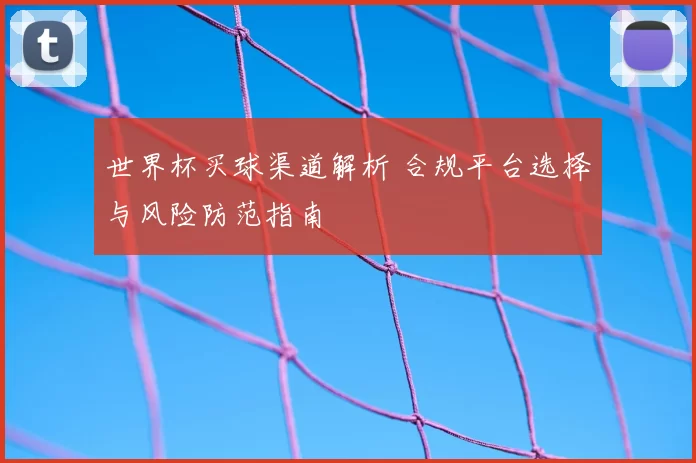 世界杯买球渠道解析 合规平台选择与风险防范指南